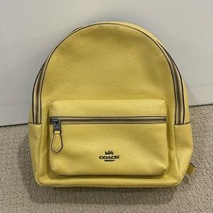 Coach backpack yellow